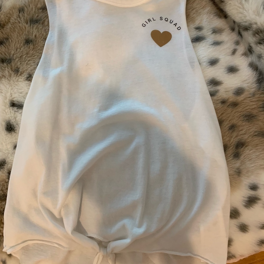 Hollister Best Friends white tank top with a tie